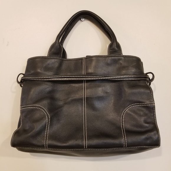 Vintage 90s KENNETH COLE Leather Handbag Bag - Picture 2 of 5